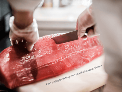 Fresh Maguro Tuna Sashimi (Yellowfin Tuna Sashimi) - Himawari Shoten